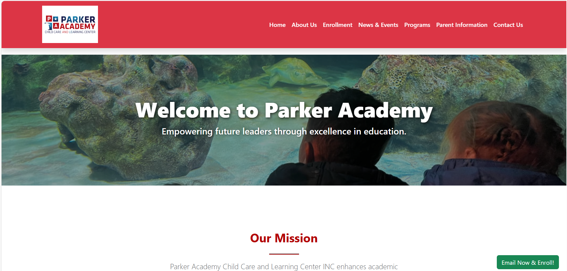 Parker Academy Website